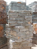 Quartzite Column with Cement Base