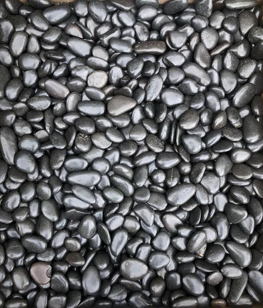 Flat Black 'Button Pebbles' - Lightly Polished