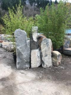 Andesite and Granite Columns Cut on Bottom