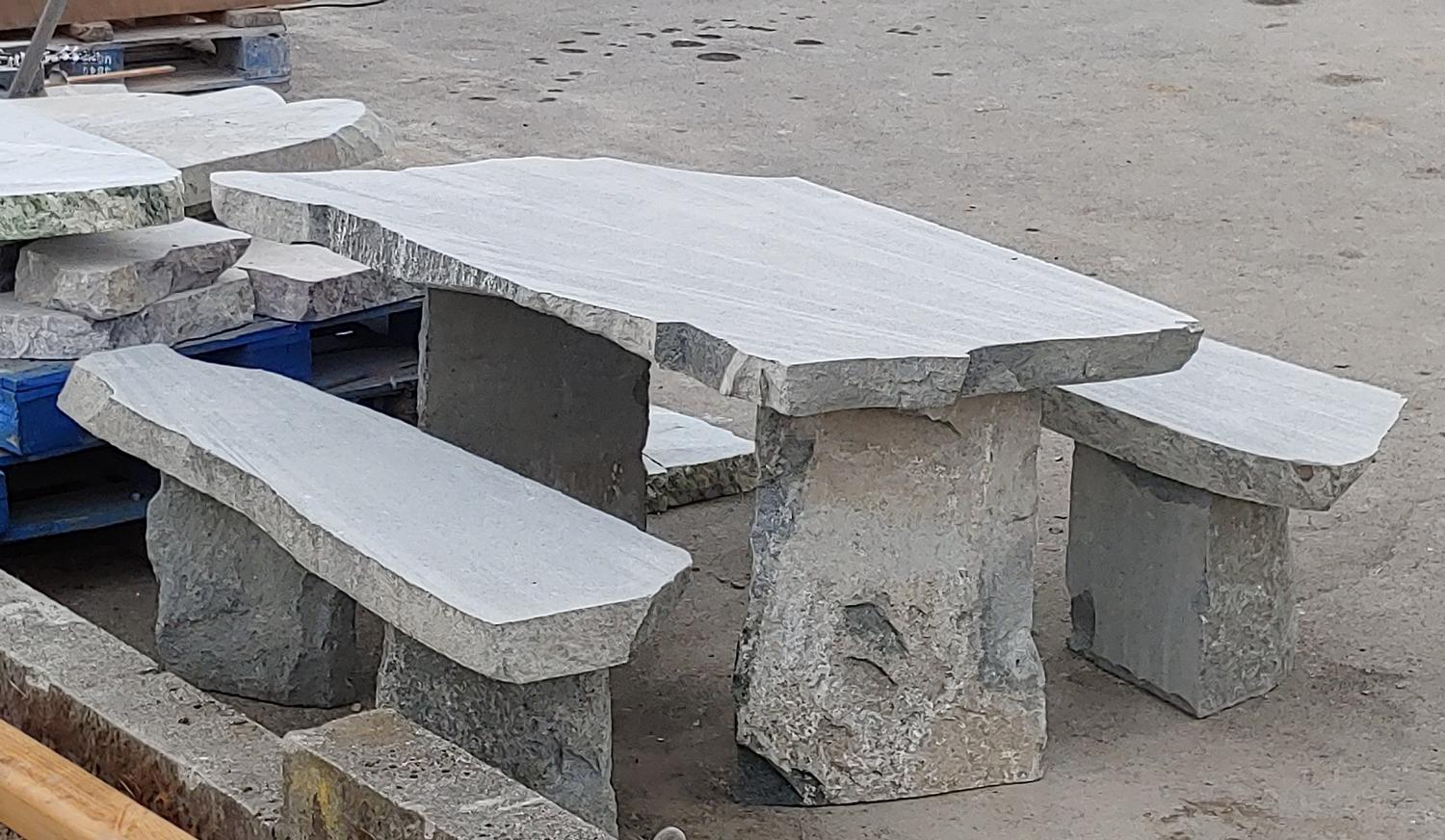 Granite Picnic Table with Benches