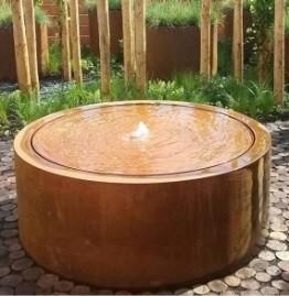 Corten Steel Round Water Table