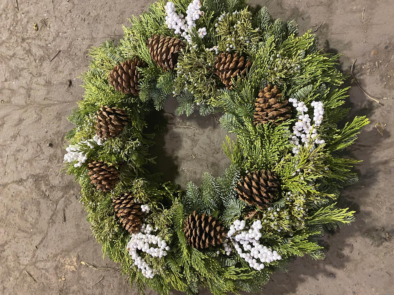 White Canella Wreath